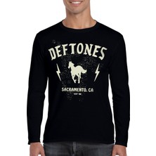 Rock&Roll Deftones Siyah Uzun Kol Erkek Penye Tişört