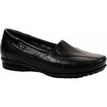 Forelli 51306 Marla-G Siyah Kadın Comfort Deri Ayakkabı