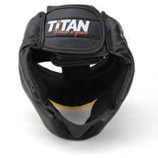 Titan Sport Yüz Korumalı Siyah Sarı Antreman Boks Kaskı