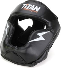 Titan Sport Yüz Korumalı Siyah  Antreman Boks Kaskı