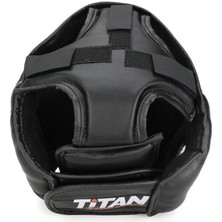 Titan Sport Yüz Korumalı Siyah  Antreman Boks Kaskı