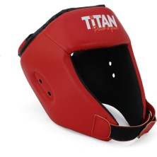 Titan Sport Yüz Korumalı Kırmızı Antreman Boks Kaskı