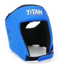 Titan Sport Yüz Korumalı Mavi Antreman Boks Kaskı