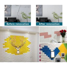 Yaxin 40 Adet, 3D Duvar Panelleri Soyma Duvar Kağıdı Çıkartması Kendinden Yapışkanlı Su Geçirmez Köpük Iç Duvar Dekoru, Banyo, Ev Dekorasyonu Için, 70CMX77CM (Yurt Dışından)
