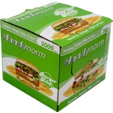 Handy Handynorm Hamburger Burger Pide Tost Sandviç Kılıfı Poşeti - 12.5X12.5 Cm. - 2000 Adetlik 1 Kutu