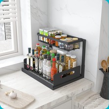 Yaxin Lavabo Altı Düzenleyici Çekmeceli Dolap Düzenleyici 2 Katlı Sürgülü Lavabo Rafı (Yurt Dışından)