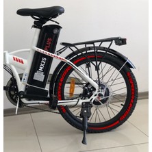 Elektrikli Bisiklet Speedhunters + Kuyruk Lastik Yazısı 8adet Lastik Sticker Rks E-Bike Lastik Stiker Kırmızı