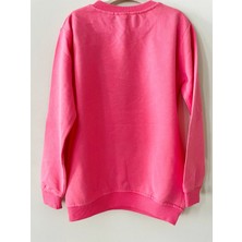 Baskılı Pembe Çocuk Sweatshirt