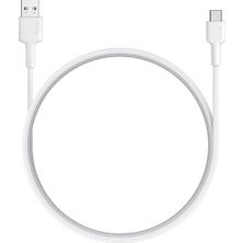 AUKEY CB-CD30-WH Naylon Örgülü USB-A Type-C Şarj Kablosu 0.9M