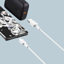 AUKEY CB-CD30-WH Naylon Örgülü USB-A Type-C Şarj Kablosu 0.9M