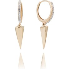 Koni Taşlı Halka Küpe