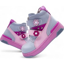 Beebron Ortopedik Kürklü Kız Bebek ve Çocuk Botu PMABEPA2306 Gri Pembe 24