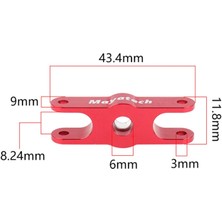 6mm 8mm Metal Katlanır 6mm Kırmızı (Yurt Dışından)