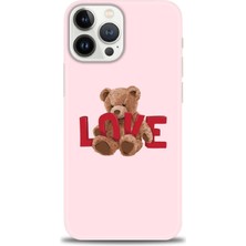 iPhone 14 Pro Max Kılıf Hd Baskılı - Love Bear + 9h Nano Ekran Koruyucu