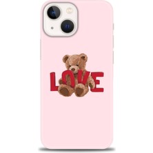 iPhone 14 Kılıf Hd Baskılı - Love Bear + 9h Nano Ekran Koruyucu