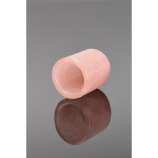 Safnaturel Pembe Kuvars Doğal Taş Bardak
