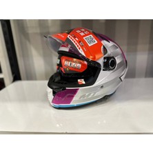 Kask Mt Thunder 4 Sv Tears C8 Parlak Inci Beyaz/Pembe