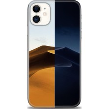 iPhone 11 Kılıf Hd Baskılı - Gece ve Gündüz + 9h Nano Ekran Koruyucu