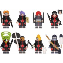 Naruto Anime Mini Figür 8li Set Itachi Madara Zetsu Kisame -Ahşap