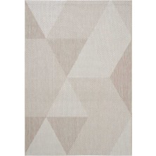 Cool Halı Grande 03 Bej Mutfak Halısı Yıkanabilir Mutfak Kilimi Kaymaz Tabanlı Geometrik Desenli Mutfak Yolluk