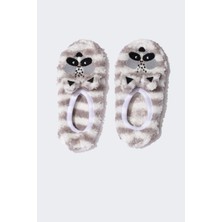 DeFacto Erkek Çocuk Rakun Temalı Çizgili Düz Taban Ev Patiği D3454A824WN