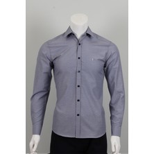 Uzun Kol Slim Fit Desenli Gömlek