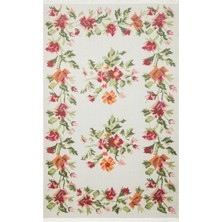Eko Halı Elista ELS100 Cream Multy Loop Dokuma Yıkanabilir Otantik Kilim