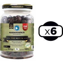 Marmarabirlik Premium Xl Siyah Zeytin 1000 gr Cam Pet x 6 Adet