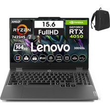 Lenovo Loq 15ARP9 Amd Ryzen 7-7435HS 64GB Ddr5 1tb SSD 6GB/RTX4050 Freedos 15.6" 144Hz Fhd IPS Taşınabilir Bilgisayar W83JC006ATR14+WEBLEGELSINÇANTA