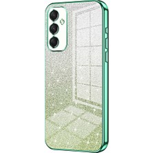 Seashell Digital Anti-Düşen Telefon Kılıfı Için Samsung Galaxy A16 Kılıf Galvanik Degrade Glitter Tpu Telefon Kapağı-Yeşil (Yurt Dışından)