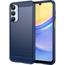 Seashell Digital Anti-Düşen Telefon Kılıfı Için Samsung Galaxy A16 Kılıf Karbon Fiber Doku Tpu Fırçalanmış Telefon Kapağı-Mavi (Yurt Dışından)