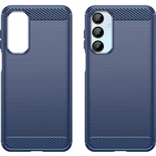 Seashell Digital Anti-Düşen Telefon Kılıfı Için Samsung Galaxy A16 Kılıf Karbon Fiber Doku Tpu Fırçalanmış Telefon Kapağı-Mavi (Yurt Dışından)