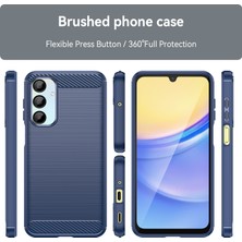 Seashell Digital Anti-Düşen Telefon Kılıfı Için Samsung Galaxy A16 Kılıf Karbon Fiber Doku Tpu Fırçalanmış Telefon Kapağı-Mavi (Yurt Dışından)