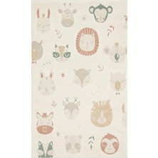 Eko Halı Pıccolo Pcl 04 Cream Multy Pastel Renkli Hav Ve Toz Vermeyen Çocuk Halısı