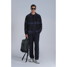 Lufian Barder Erkek Basic Gömlek Slim Fit Lacivert