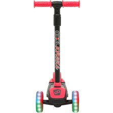 Pembe Cool Wheels Twist LED Işıklı 3 Tekerlekli Yükseklik Ayarlı Pembe Scooter 3+ Yaş 3