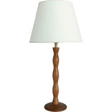 Franky Kahverengi Ahşap Abajur