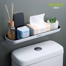 Ecoco Duvara Yapışkanlı Banyo ve Mutfak Düzenleme Rafı Siyah/beyaz