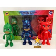 Pjmasks 3'lü Figür Set Pijamaskeliler Catboy Owlette Gekko Oyuncak Figür