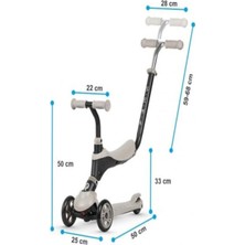 3 Sema 5 In 1 Çocuk Scooter 2+ Yaş Bej