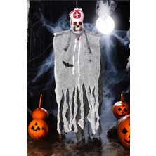 Kapella Halloween Kuru Kafa Hemşire İskelet Hayalet Asılabilir Parti Dekoru 140CM AST6749