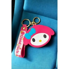 Minibuki Hello Kitty Figürlü Pembe Silikon Anahtarlık Cüzdan