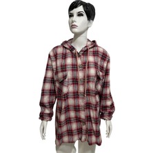 Büyük Beden Oversize Kapşonlu Oduncu Gömlek Renkli