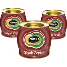 Namlı Taş Baskı Gemlik Duble Iri Siyah Yağlı Salamura Zeytin 201-230  3X1500 gr