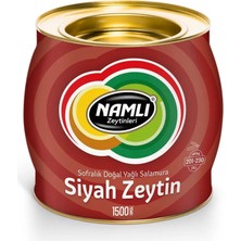 Namlı Taş Baskı Gemlik Duble Iri Yağlı Salamura Siyah Zeytin 1500 gr