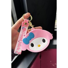 Minibuki Hello Kitty Figürlü Toz Pembe Silikon Anahtarlık Cüzdan