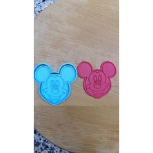 Mickey Mouse Kurabiye Kalıbı ve Şeker Hamuru Seti 4 Adet - 9 cm