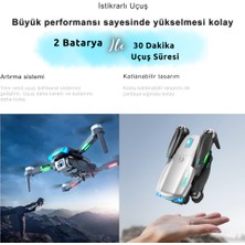 Piha S98 Drone Fırçasız Motor 2 Batarya ile 30 Dakika Uçuş Süresi Wifi 1080P Hd Çift Kameralı Işıklı Taşıma Çantalı