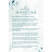 Beauty Voice Saf Susam Yağı 100 ml - Losyon Pompalı Şişe - Kilitli Başlık