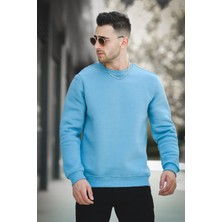 Gomez Fitted Üç Iplik Şardonlu Içi Pamuklu Bisiklet Yaka Sweatshirt